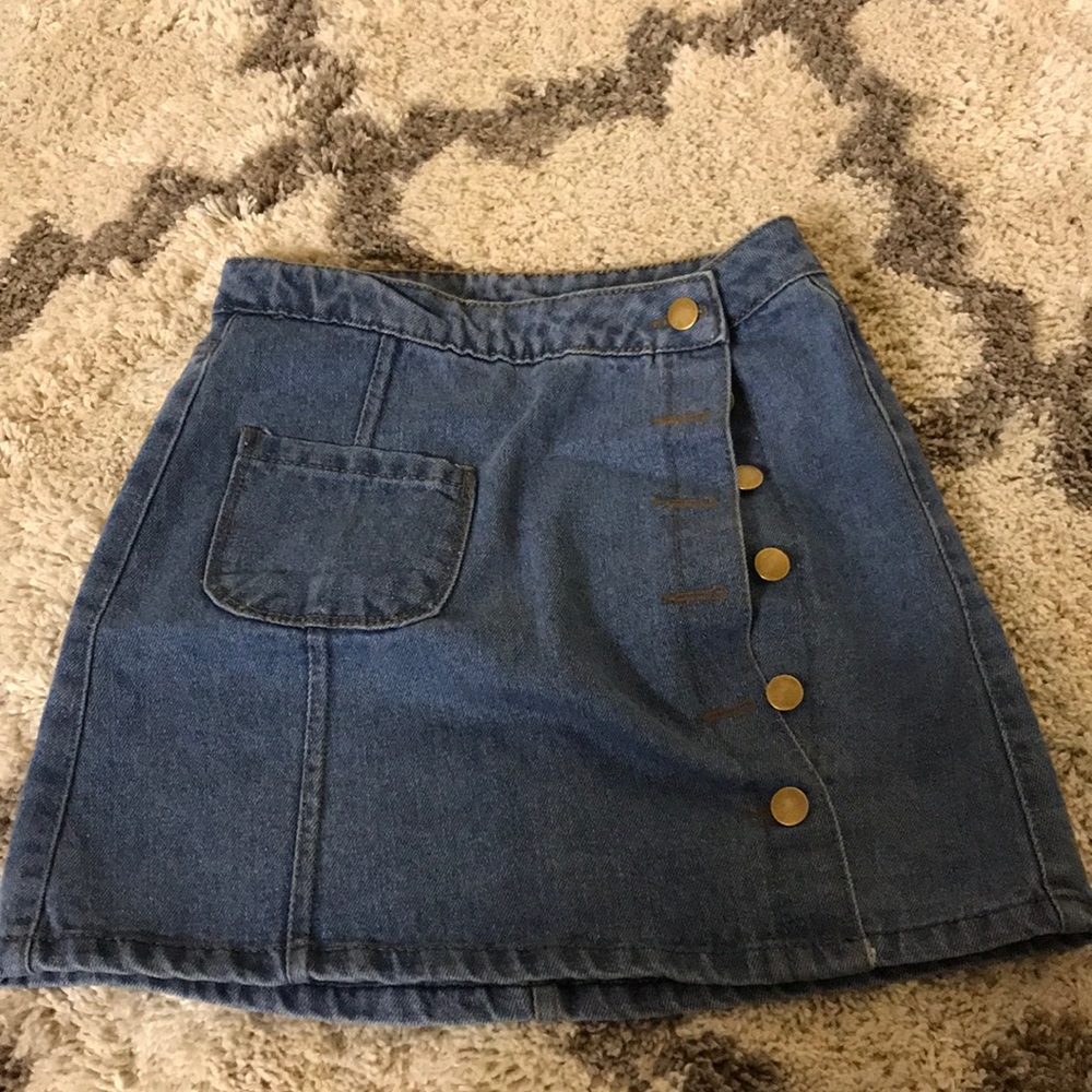A-line jean skirt